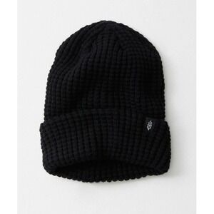FP Movement Black Ribbed Knit‎ Beanie Hat Winter Warm Soft Casual